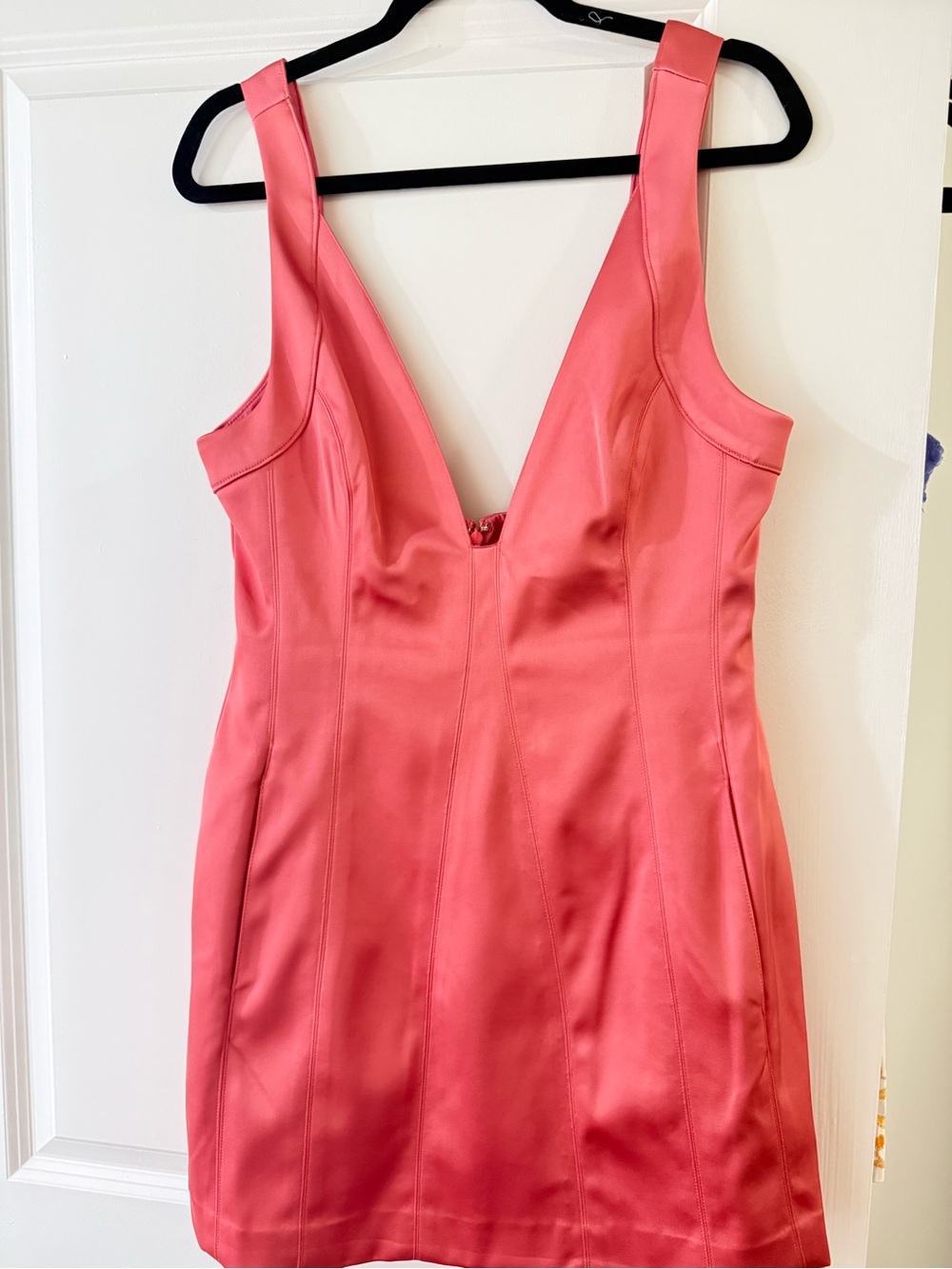 Anthropologie Pink Satin Mini Dress